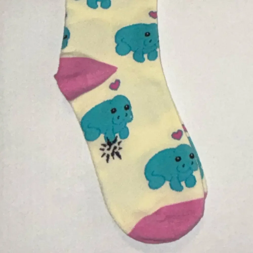 NWT Sock it to me Manatee Knee High Socks Women's tall socks blue/pink size 5-10
